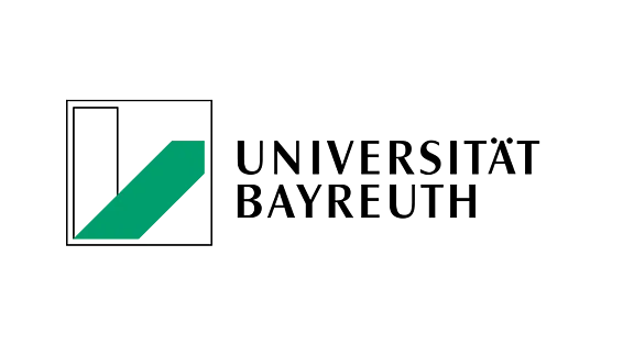 Logo der Universität Bayreuth. Es zeigt die Buchstaben "UB" in stilisierter Form, ergänzt durch den Schriftzug „UNIVERSITÄT BAYREUTH“. Das Design ist modern und schlicht, mit einer Kombination aus Schwarz und Grün.