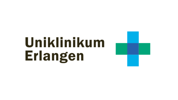 Logo des Universitätsklinikums Erlangen. Es zeigt den Schriftzug "Universitätsklinikum Erlangen" links und ein grafisches Pluszeichen in verschiedenen Farben rechts.